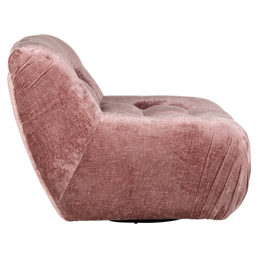 Draaifauteuil Rosy rose chenille