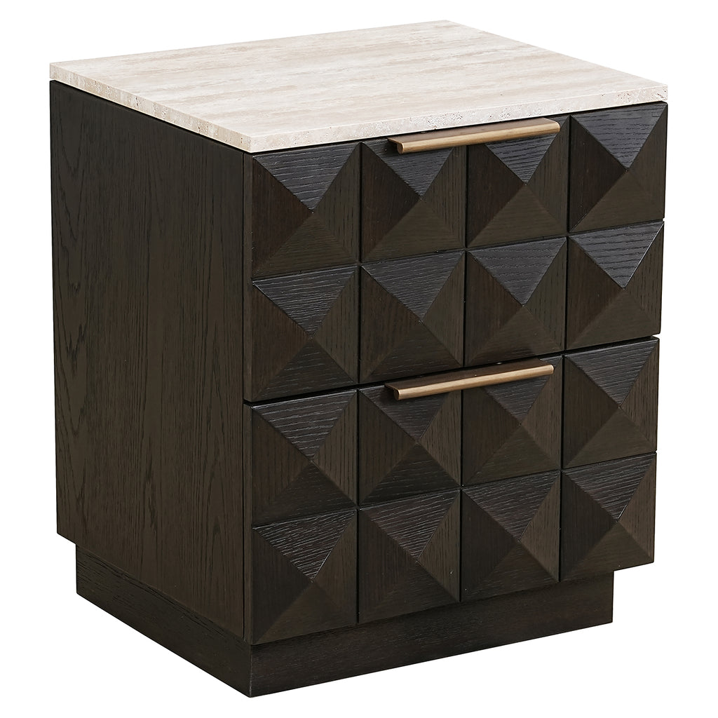 Claremont Nightstand 2 Drawers (Brown)