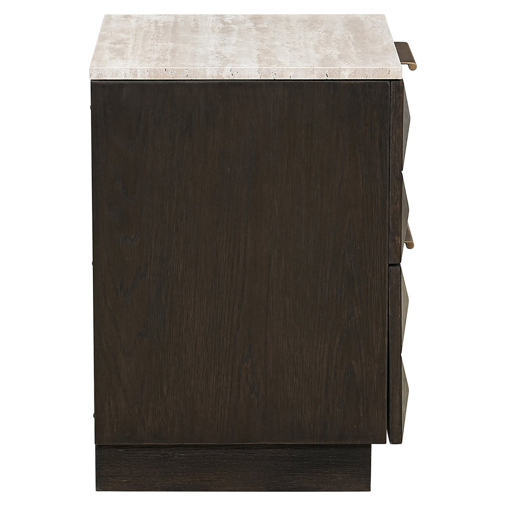 Table de nuit Claremont 2 tiroirs (Marron)