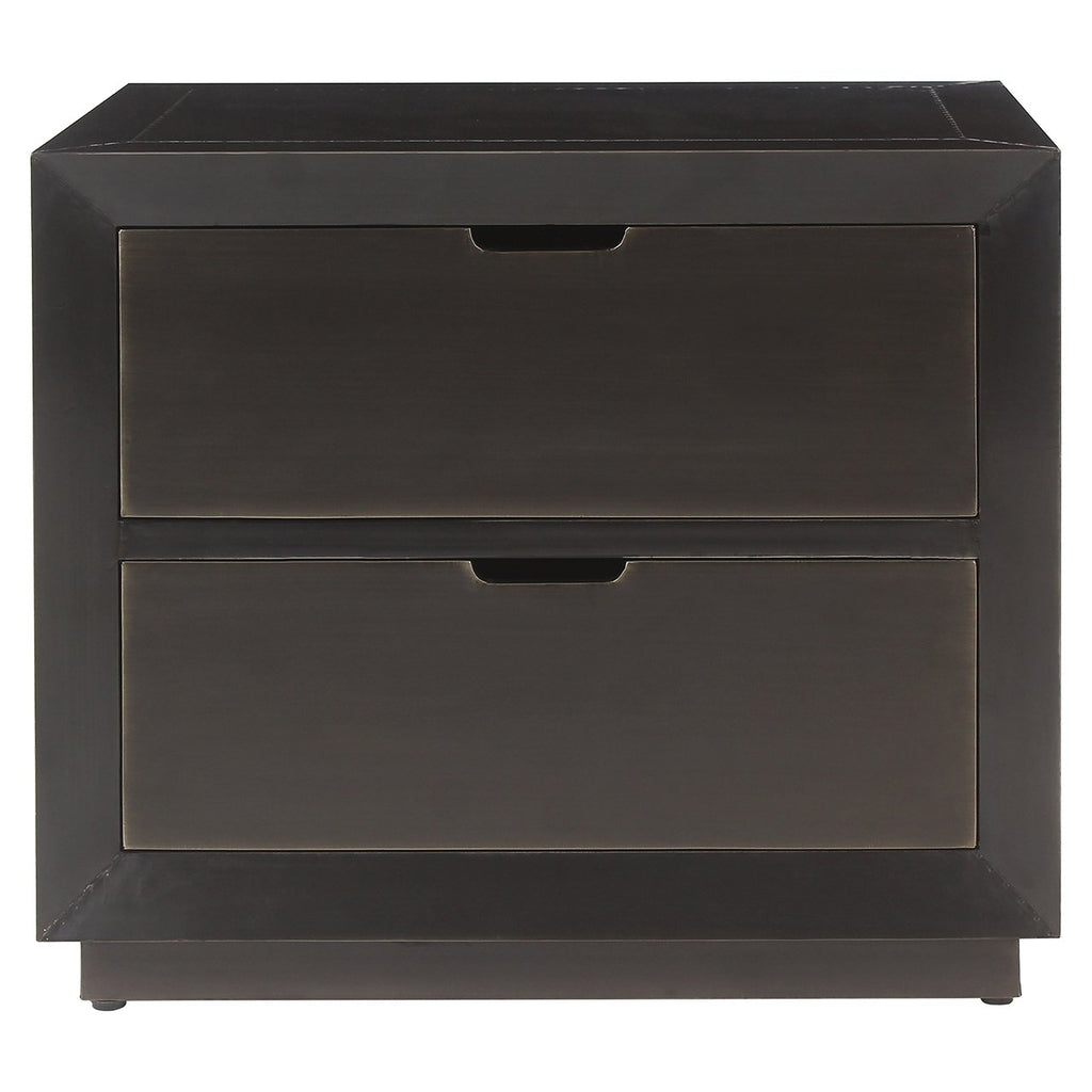 Table de nuit Dante 2 tiroirs (Bronze)