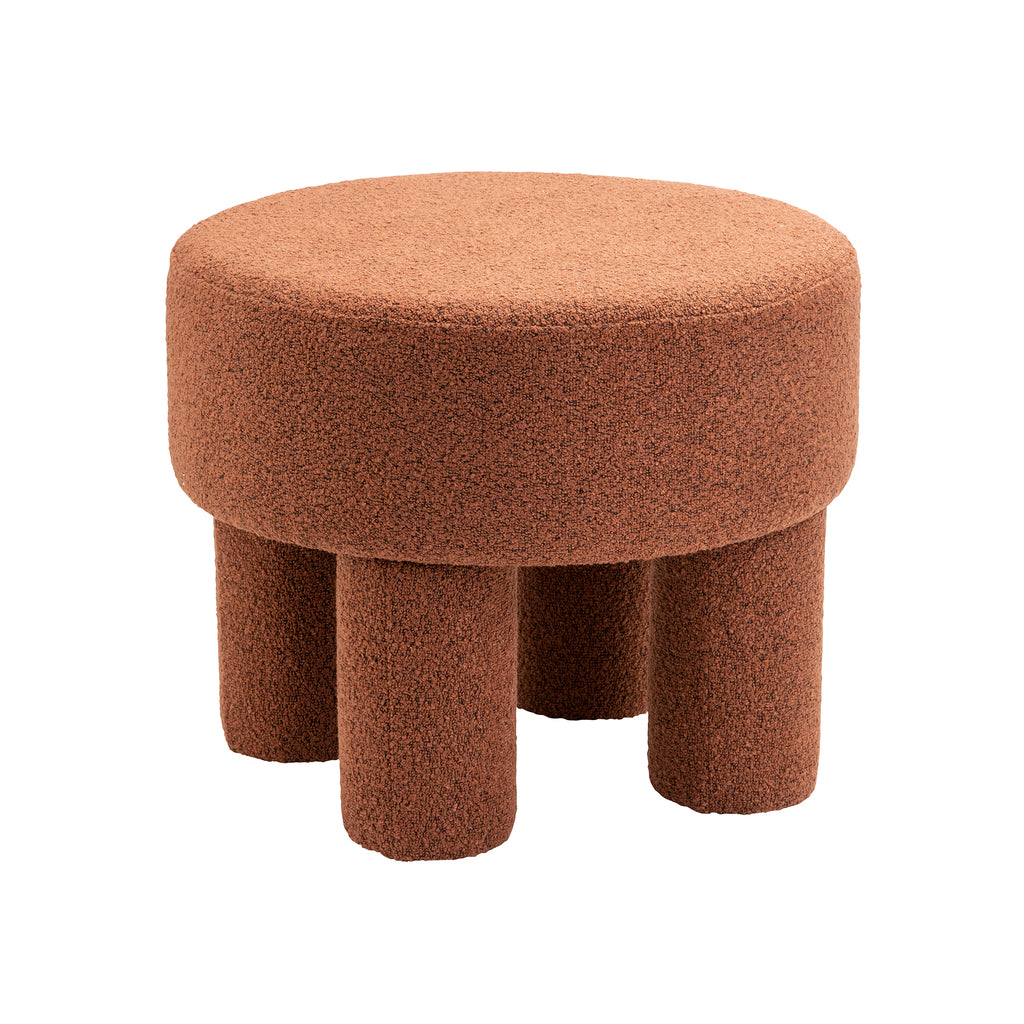 Pouf Demi - Bouclé Rouille