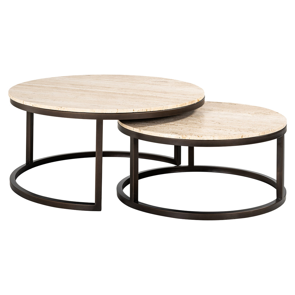 Table basse Avalon set de 2 (Bronze)