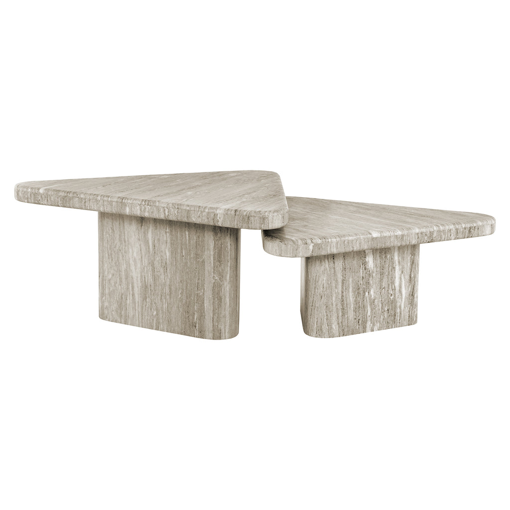 Table basse Dwayne ensemble de 2 (Blanc)