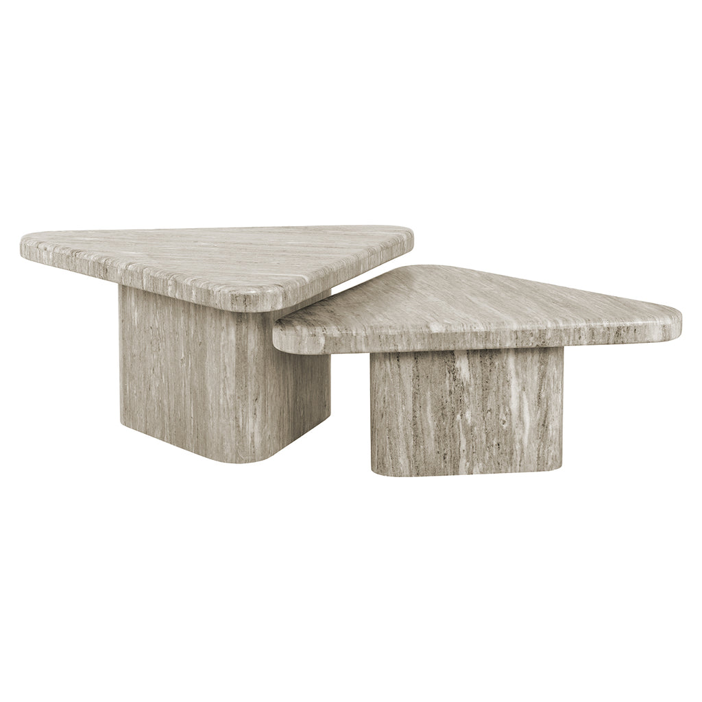 Table basse Dwayne ensemble de 2 (Blanc)