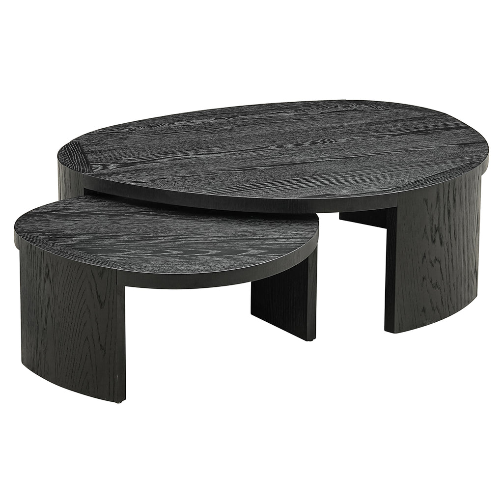 Table basse Navarino lot de 2 (Café foncé)