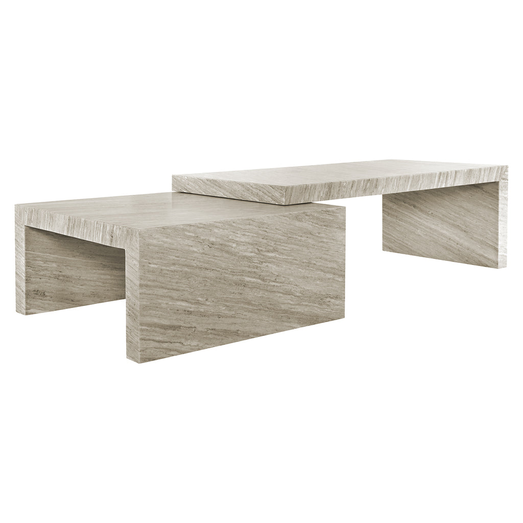 Table basse Novaz set de 2 (Blanc)