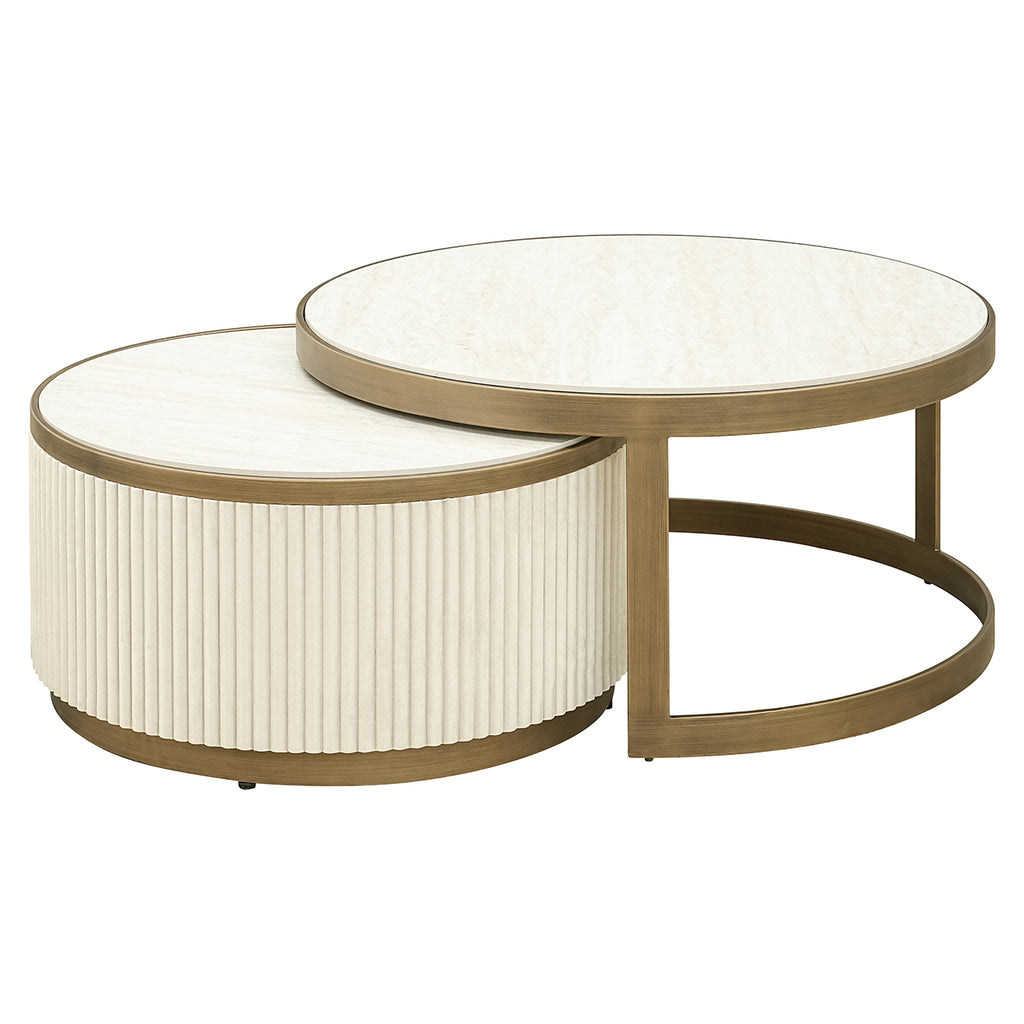 Table basse Tivoli set de 2 (Blanc)