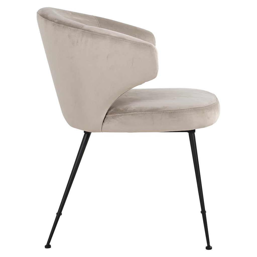 Chaise Xandra en velours kaki