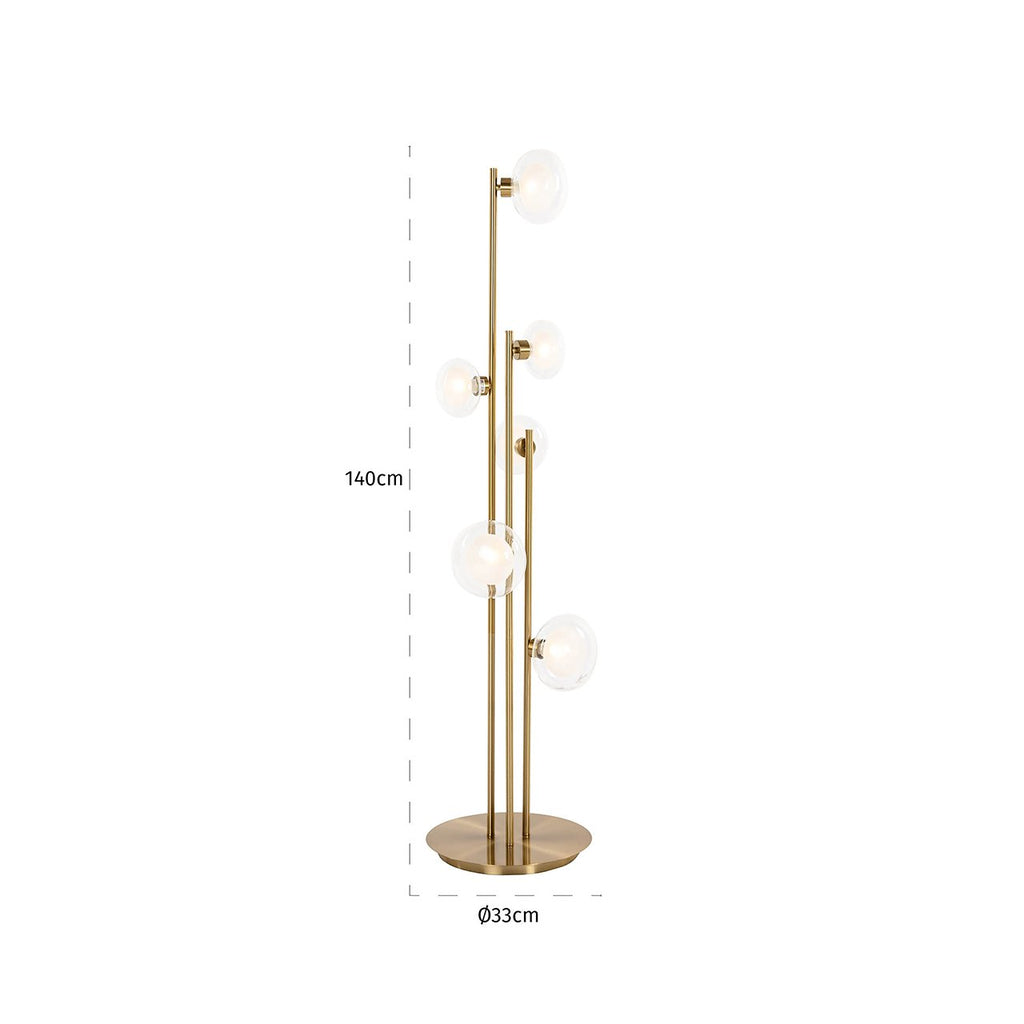 Vloerlamp Luva brass (Brushed Gold)