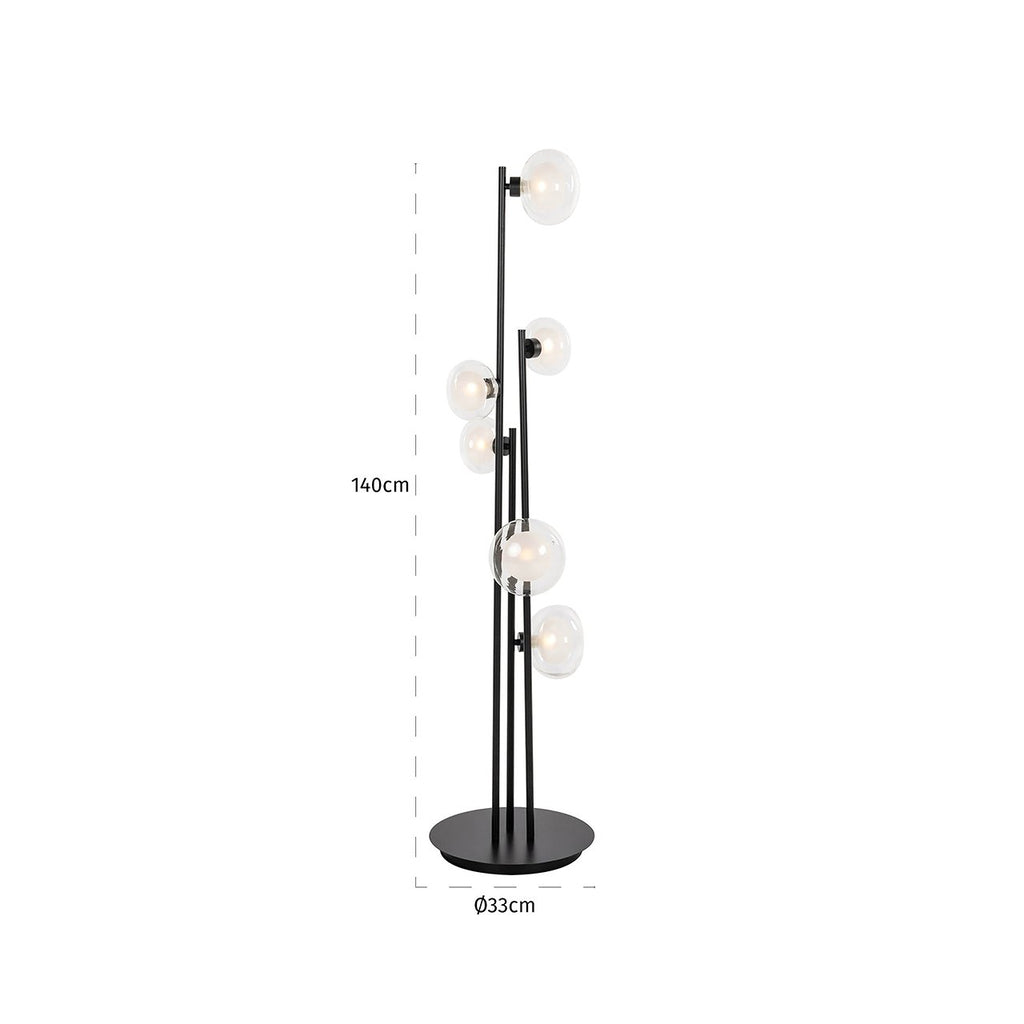 Luva floor lamp black